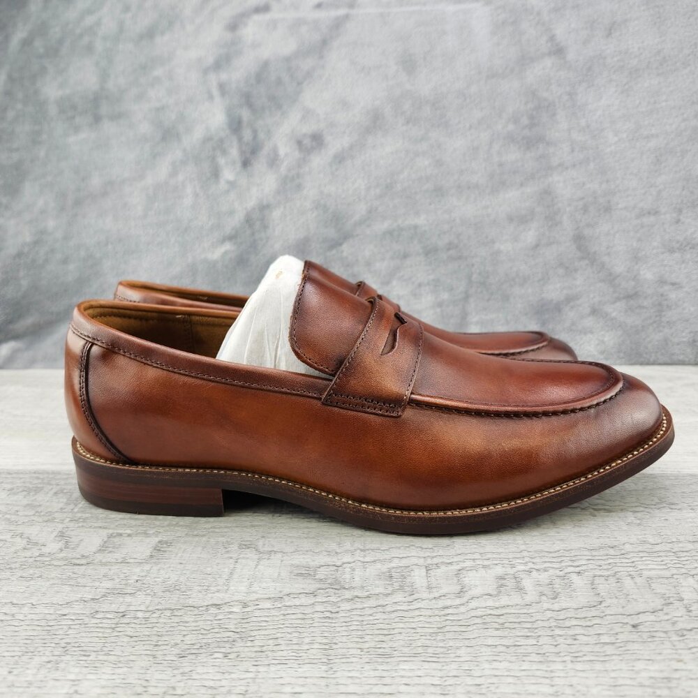 Florsheim Rucci Moc Toe Penny Loafer Men Size 7.5M Cognac - Picture 6 of 16